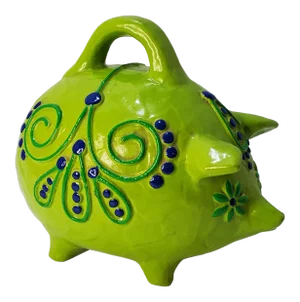 1960s Retro Fitz & Floyd Paper Mache Piggy Bank