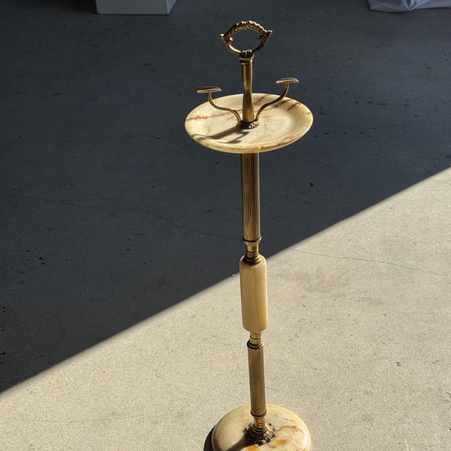 Stone Ashtray on Marble and Brass Feet, 1980s For Sale - Image 7 of 7