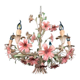 2000s Metal Chandelier Flower by Passeri International Italy For Sale