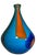 In. Tall Murano Multicolor Tear Shaped Art Glass Vase For Sale - Image 13 of 16