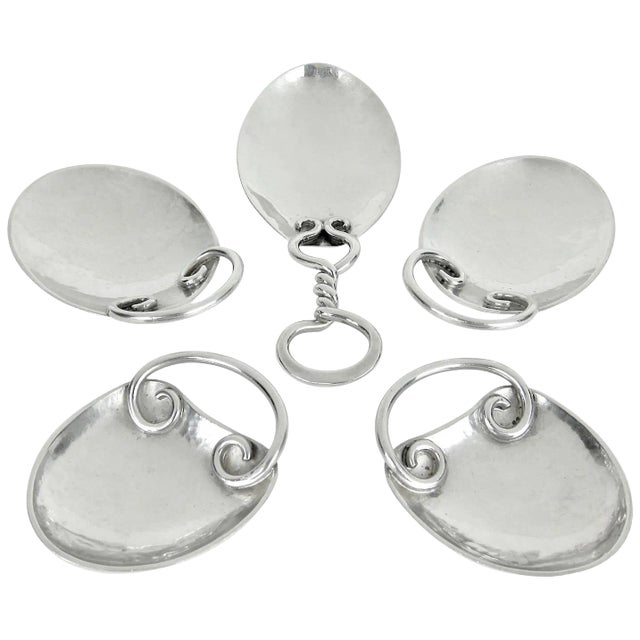 American Arts & Crafts Silver Spoon Set by Marie Zimmermann For Sale