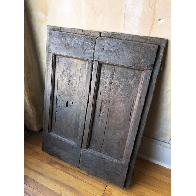 Wood Tuscan Antique Window Shutters For Sale - Image 7 of 13