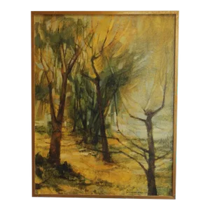 Gill Levin "Lakeside" Landscape Oil on Canvas