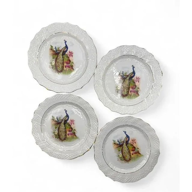 French Provincial Antique French Moulin Des Loups Dessert Plates - Set of 12 For Sale - Image 3 of 5