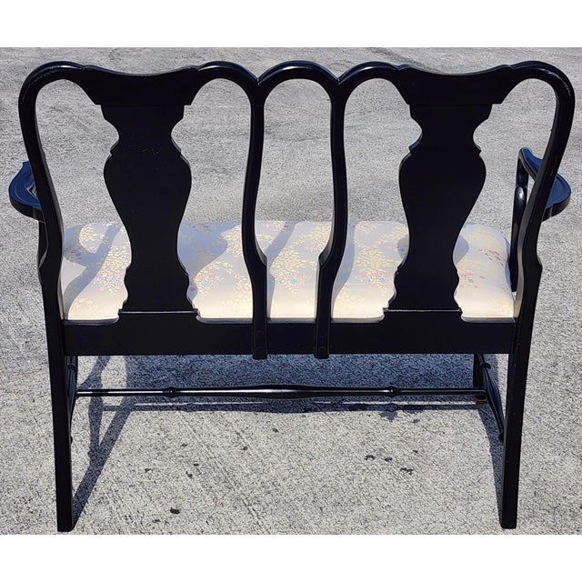 Vintage Queen Anne Chinoiserie Bench For Sale - Image 13 of 15