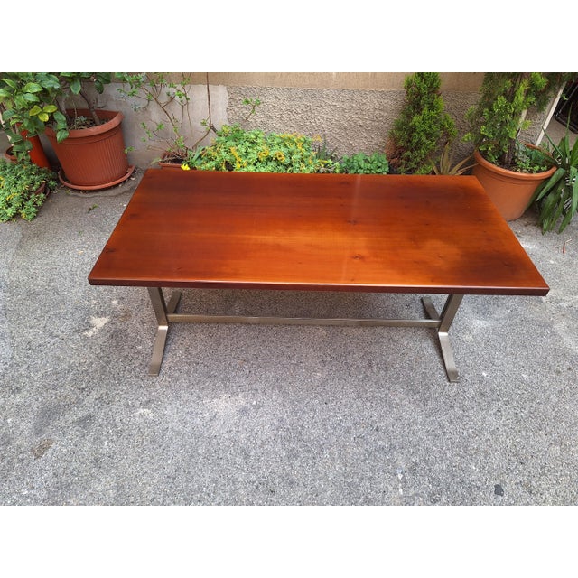 Vintage Desk Table in Wood and Chromed Metal by Gianno Moscatelli for Formanova, 1960s For Sale - Image 9 of 16