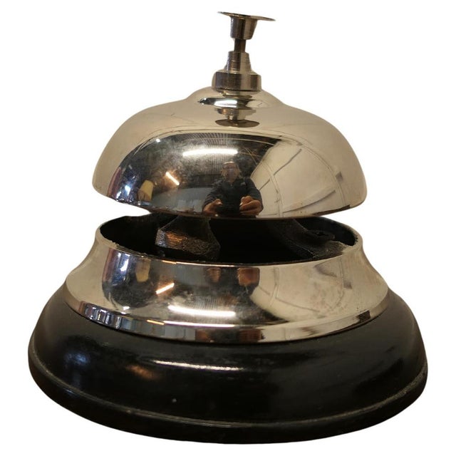 Art Deco Chrome Courtesy Counter Top Bell, 1920s For Sale - Image 7 of 7