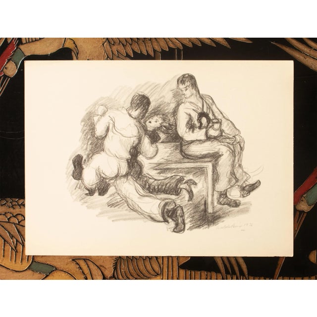 1930s 1939 After Waldo Peirce "Sailors Dancing", First Edition Period Offset Lithograph For Sale - Image 5 of 8