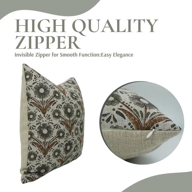 Industrial Fabdivine Linen Cushion Cover 16x16 Inch - Vanshika For Sale - Image 3 of 5