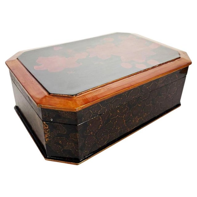 Large Brown and Black Lacquered Box, France, 1970s For Sale - Image 11 of 11
