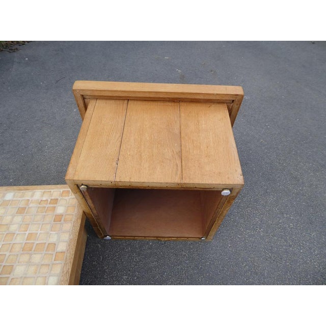 Modular Pink Mosaic and Inlaid Oak Coffee Table, 1960s, Set of 4 For Sale - Image 4 of 18