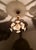 Mid 20th Century Italian Handmade Porcelain & White Murano Style Glass Daisy Chandeliers - a Pair For Sale - Image 12 of 17