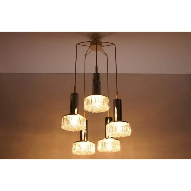 Mid-Century Pendant in Chrome & Glass from Staff, 1960s For Sale - Image 6 of 8