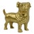 Late 20th Century Golden Cast Metal Bulldog Figurine For Sale