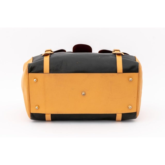 Animal Skin Giorgio Armani Color Block Leather Travel Bag For Sale - Image 7 of 9