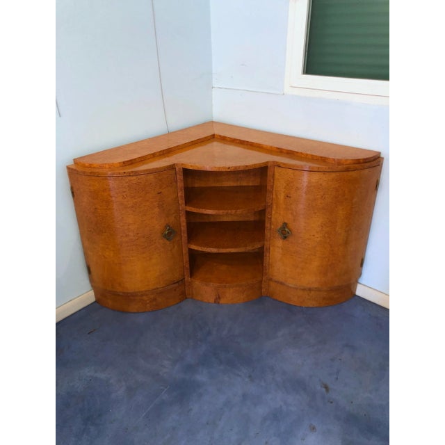 Art Deco French Maple Corner Cupboard, 1940s For Sale - Image 15 of 18