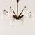 Wood Mid-Century Italian Brass and Teak Chandelier in the style of Stilnovo, 1960s For Sale - Image 7 of 10