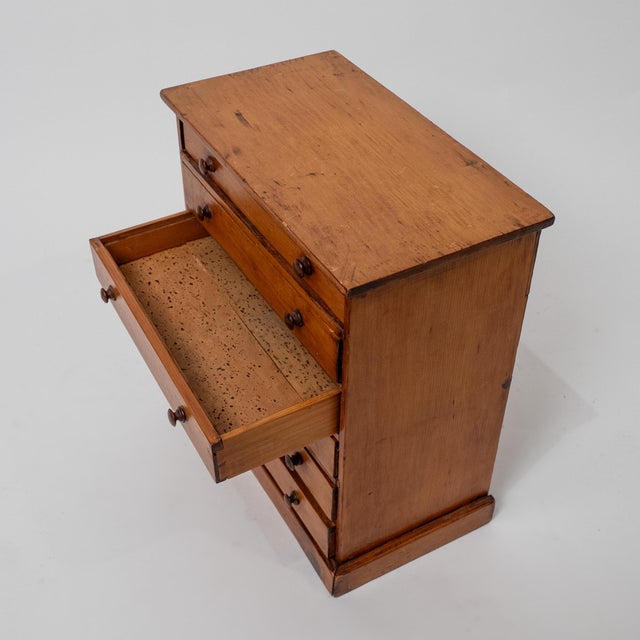 Mid 19th Century Mid-19th Century American Cherry Spice Chest With Hand-Cut Dovetail Drawers For Sale - Image 5 of 12