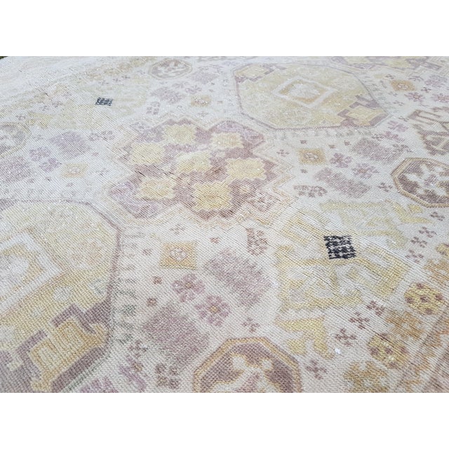 Beige Turkish Soft Colored Oushak Carpet, 1970s For Sale - Image 8 of 12