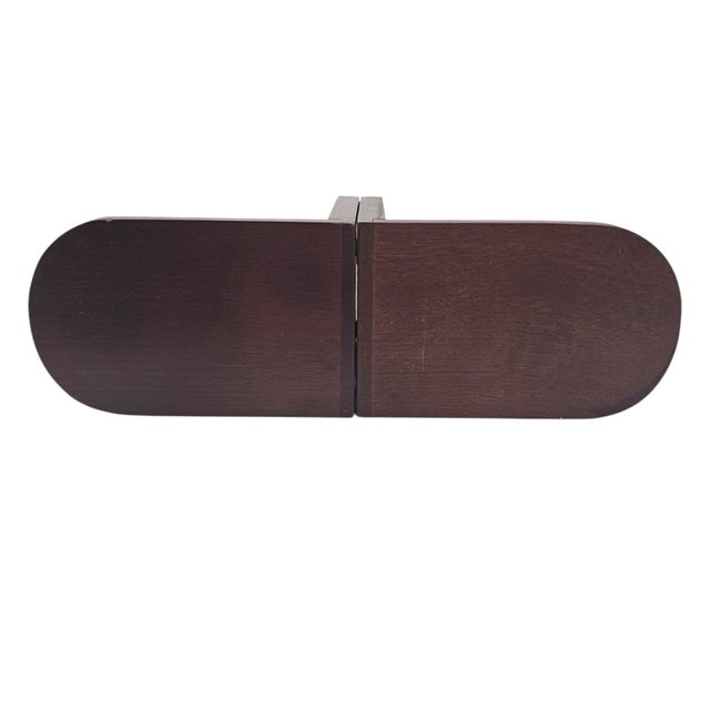 Vintage Old World Globe Bookends With Rotating Spheres and Brass Details on Wood For Sale - Image 11 of 12