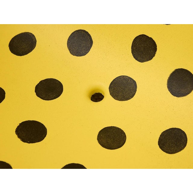Mid 20th Century Yellow Black Dot Chair For Sale - Image 4 of 12