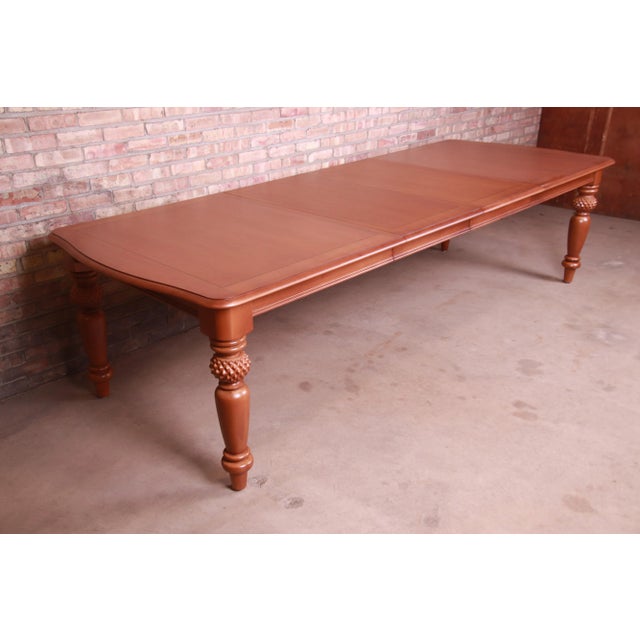 Lexington Furniture Lexington Tommy Bahama Collection Maple Extension Dining Table, Newly Refinished For Sale - Image 4 of 13