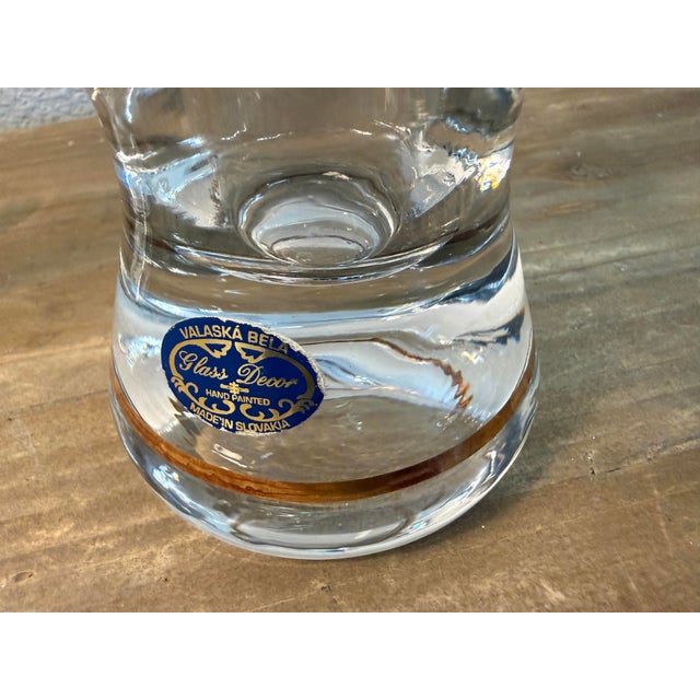 Crystal Hand Painted Elk Glasses 2 Glass Sets 1990's For Sale - Image 4 of 11