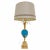 1990s Blue Turquoise Opaline Ostrich Egg Table Lamp from S.A. Boulanger, 1990s For Sale - Image 5 of 13