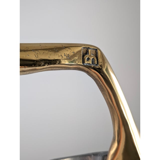 1980s Sculptural Brass and Aluminum Fireplace Screen by David Marshall, 1980s For Sale - Image 5 of 10