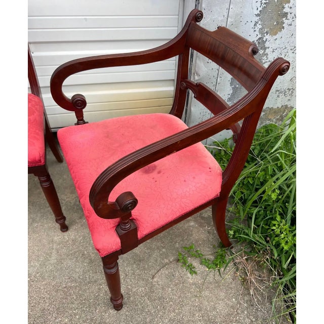 Set of 6 19th Century Mahogany English Regency Dining Chairs For Sale - Image 9 of 10