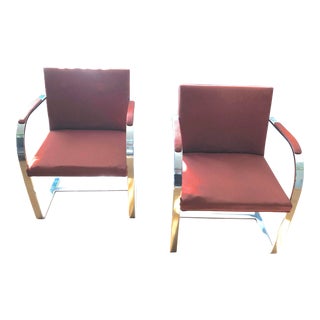 1970s Vintage Knoll Brno Flat Bar Chairs- A Pair For Sale