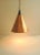 Mid-Century Modern Cone Shaped Pendant Lamp in Hammered Structured Copper, Denmark 1960s For Sale - Image 3 of 10