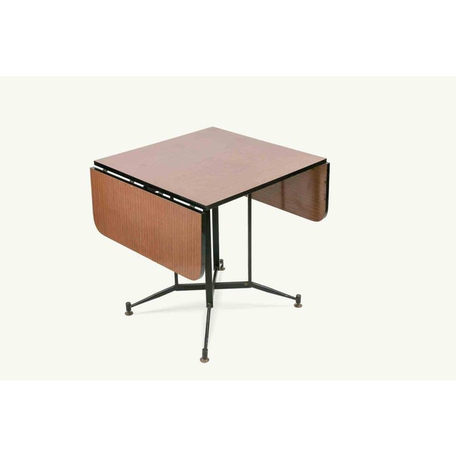 1950s Vintage Italian Coffee Table in Wood and Brass, 1950s For Sale - Image 5 of 10