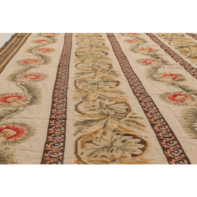 Contemporary Bessarabian Floral Flat-Weave Wool Rug by by Doris Leslie Blau For Sale - Image 4 of 7