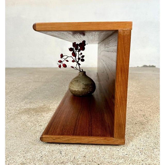 Minimalist Teakwood Wall Shelf, Germany, 1960s For Sale - Image 13 of 17