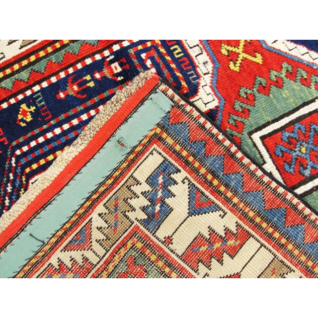 Antique Caucasian Fachralo Kazak Prayer Rug For Sale - Image 9 of 9