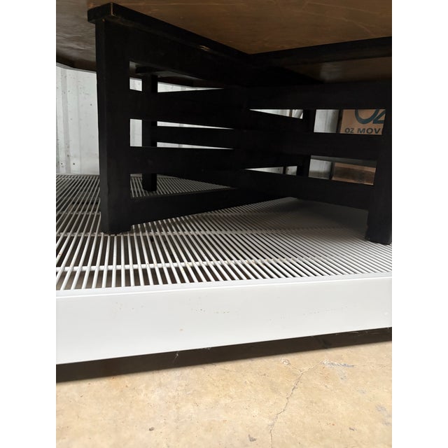 Wood Mid 20th Century Harvey Probber Blackened Walnut & Inlaid Travertine Coffee Table For Sale - Image 7 of 11
