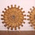 Striking pair of large Italian gilt sunburst mirrors. 1950 Dimensions:W: 160cm (63")H: 160cm (63")D: 12cm (4.7") This...