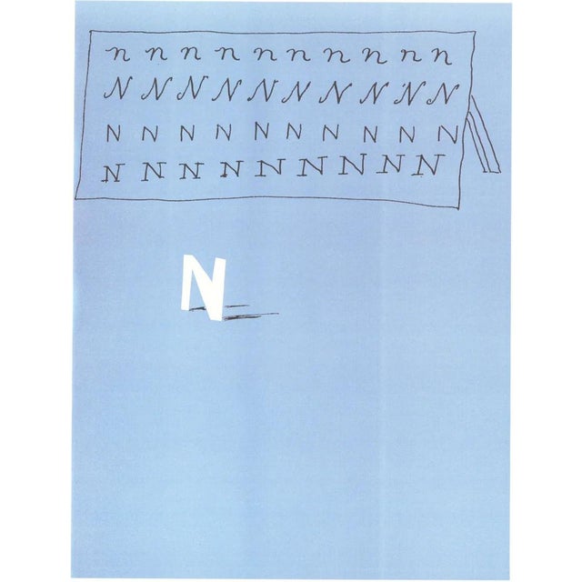 David Hockney, N from Hockneys Alphabet, Lithograph, Framed For Sale