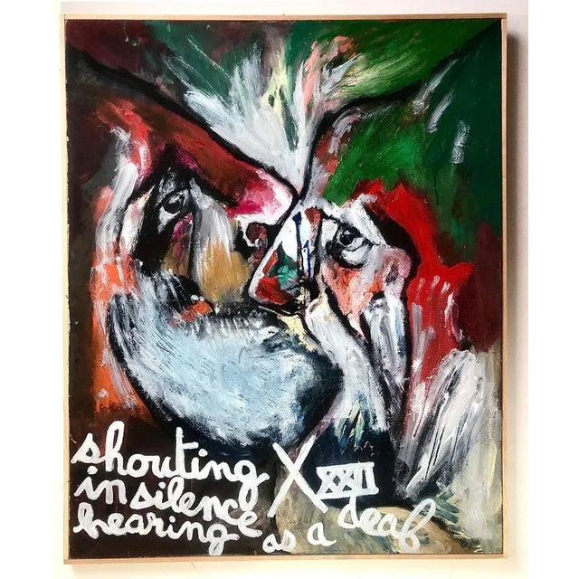 Claudie Baran, Shouting in Silence Hearing as Deaf, 2022, Oil on Canvas, Framed For Sale - Image 6 of 7