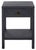 Apis Raffia 1 Drawer 1 Shelf Accent Table in Navy For Sale - Image 9 of 9