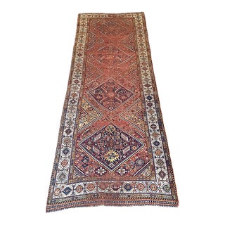 Distressed Antique Persian Tribal Runner/Gallery Rug. For Sale