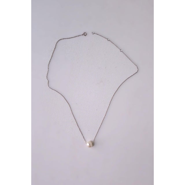 Pearl and Sterling Silver Adjustable Necklace For Sale - Image 11 of 13