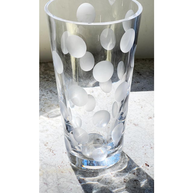 Large Swedish Art Crystal Vase by Artist Anne Nilsson for