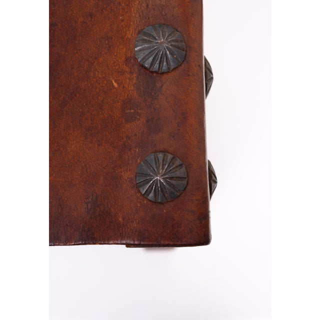 Vintage Spanish Brutalist Ottoman, 1950s For Sale - Image 4 of 9