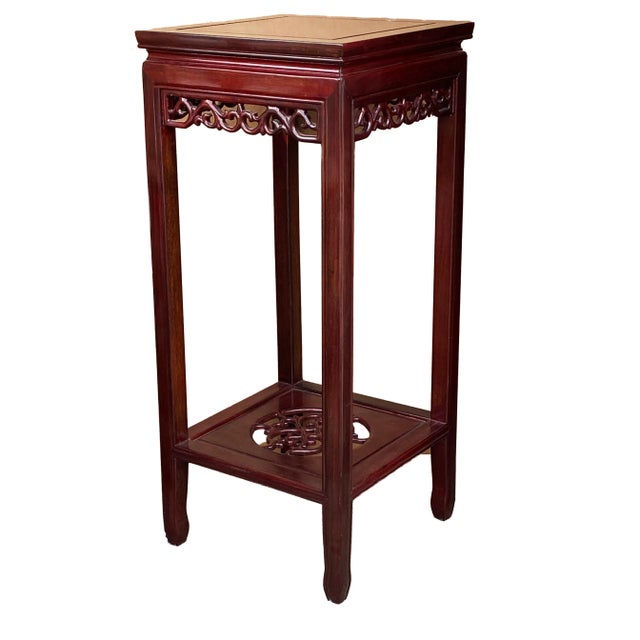 Chinoiserie Rosewood Pedestal Stand Display For Sale In New York - Image 6 of 6