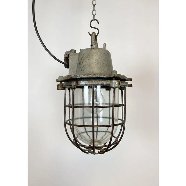Vintage Industrial Cast Iron Pendant Light, 1960s For Sale - Image 13 of 13