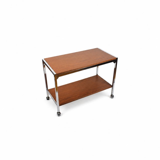 Brown Vintage Mobile Table in Metal, 1970s For Sale - Image 8 of 8