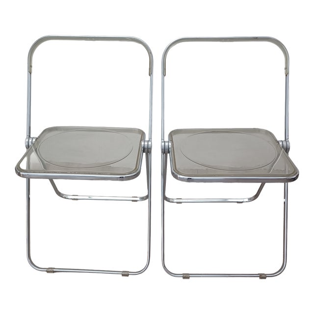 Plia Chairs by Giancarlo Piretti for Anonima Castelli, 1967, Set of 2 For Sale