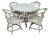 Mid 20th Century Ficks Reed Cream Rattan and Faux Bamboo Dining Set For Sale